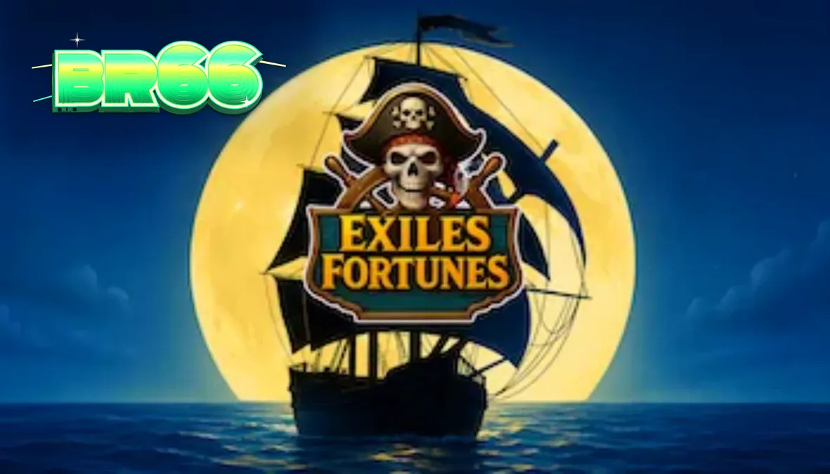Tela de jogo do slot Exiles Fortunes com tema pirata
